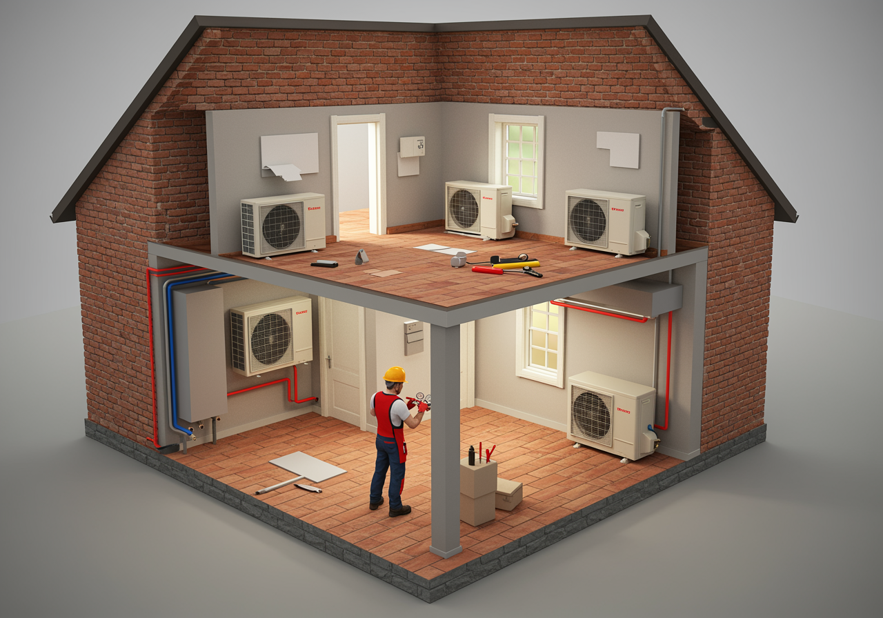Multisplit-Klimaanlage für mehrere Räume: Kosten, Vorteile, Tipps
